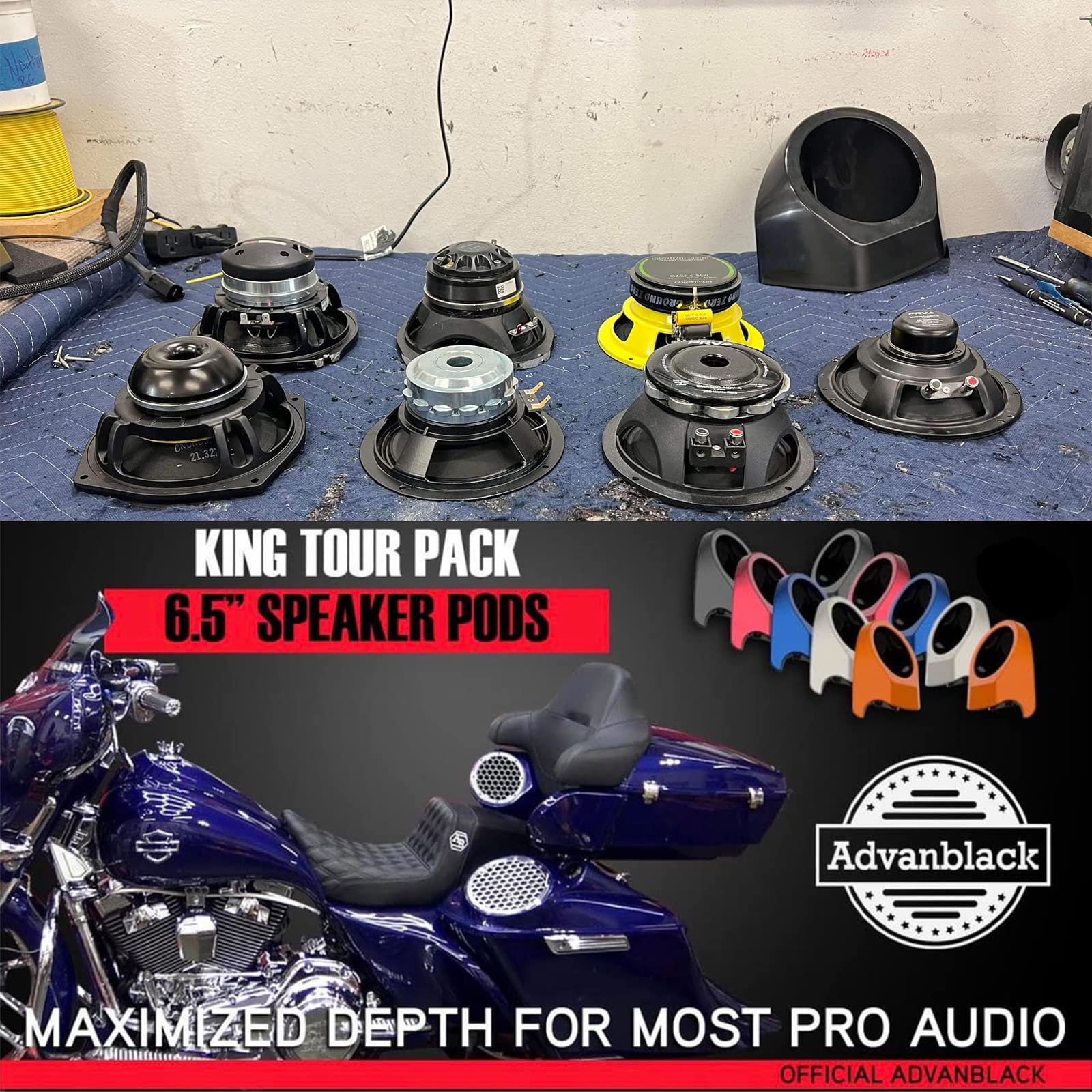 トランペット　パーク　バックボア Amazon.com: Advanblack Arctic Black Tour Trunk Pack Speaker Pods